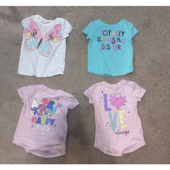 Jumping Beans Girls Lot Size 4T – 4 Short Sleeve Tops - Picture 2 of 2
